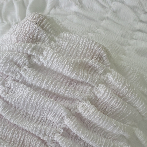 House of Harlow 1960 Ruched Crop Top Cream White Size M Boho Fairycore - Picture 13 of 13